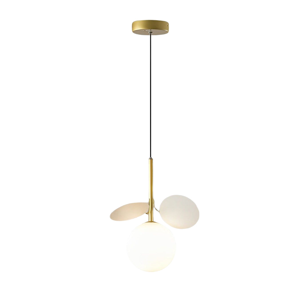 Modern Glass Flower Leaf Pendant Light with Adjustable Wire