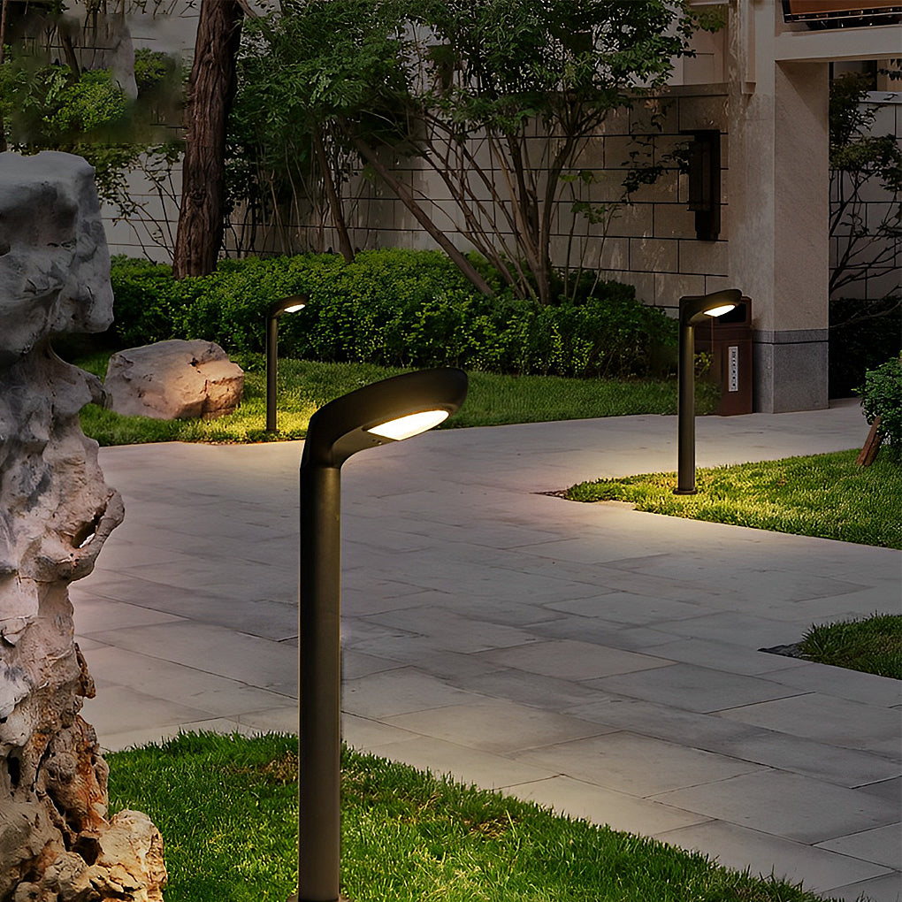 Solar Powered Aluminum Garden Lawn Light Modern Outdoor Path Lamp