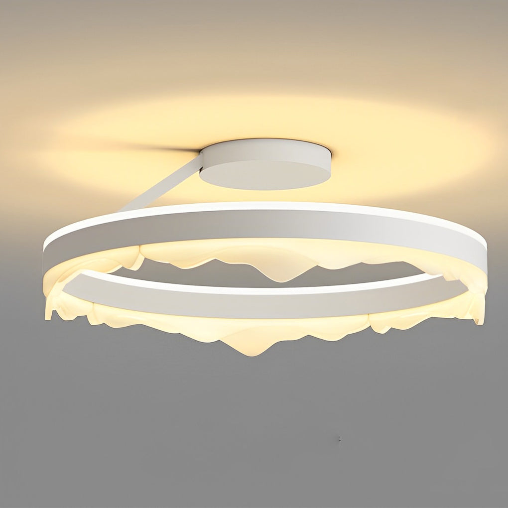 Modern Round LED Flush Mount Ceiling Light with Stepless Dimming