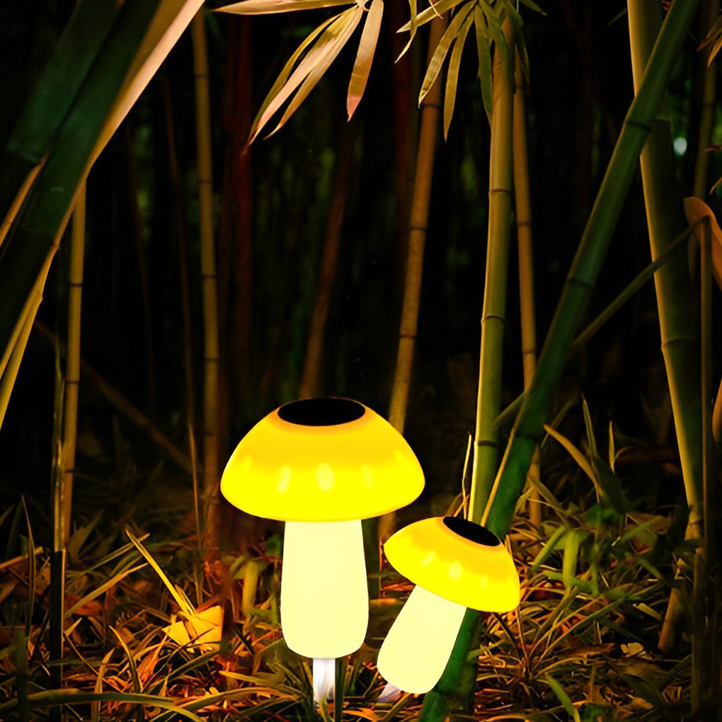 Mushroom Solar LED Lawn Light - Waterproof Outdoor Garden Lighting