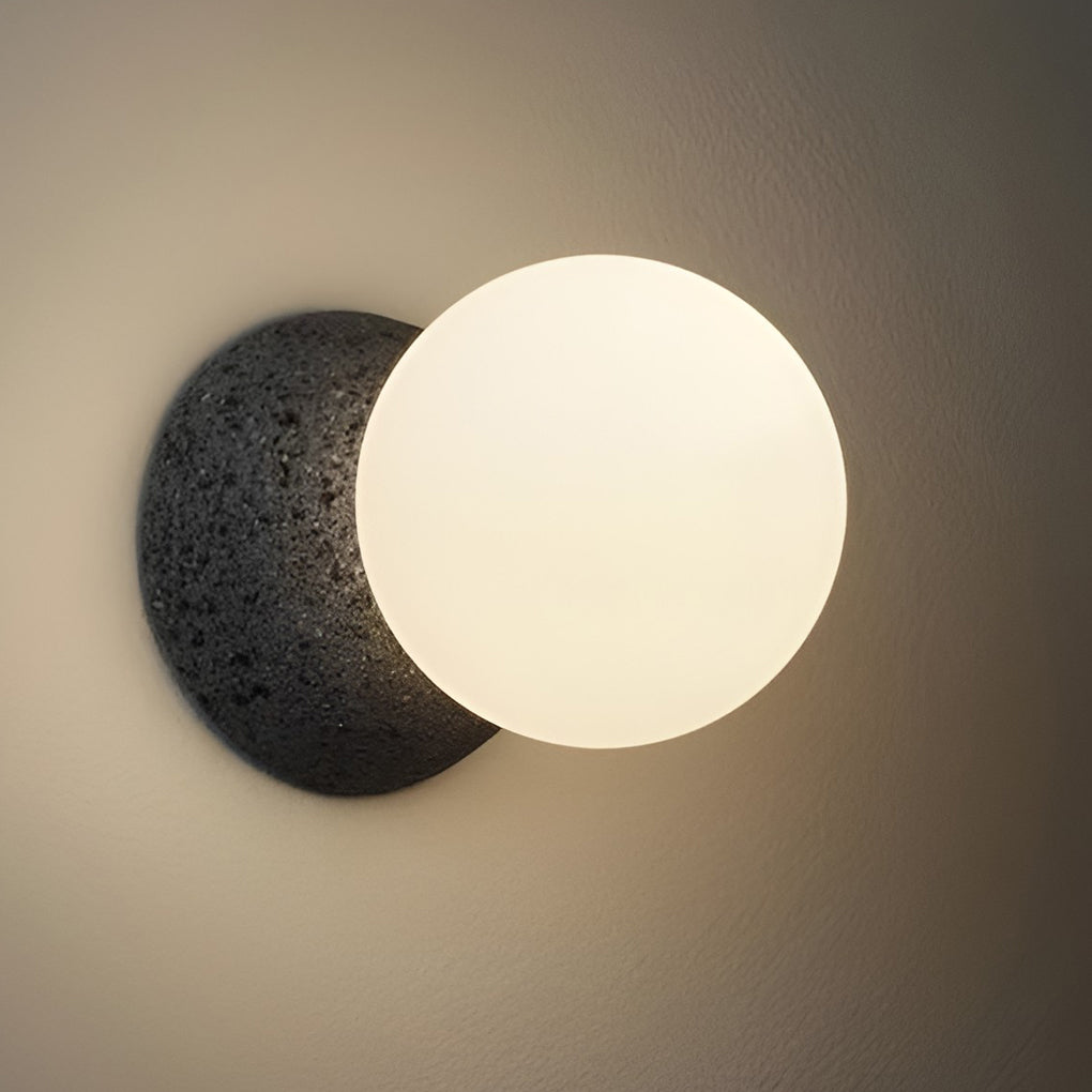 Modern Round Cement LED Wall Sconce & Pendant Light