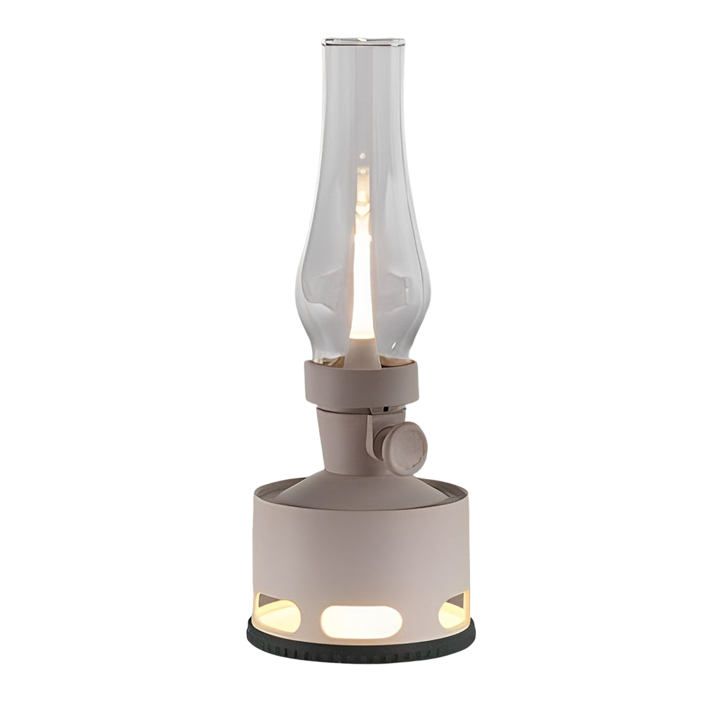 Portable LED Kerosene Style Glass Table Lamp with Gravity Sensor