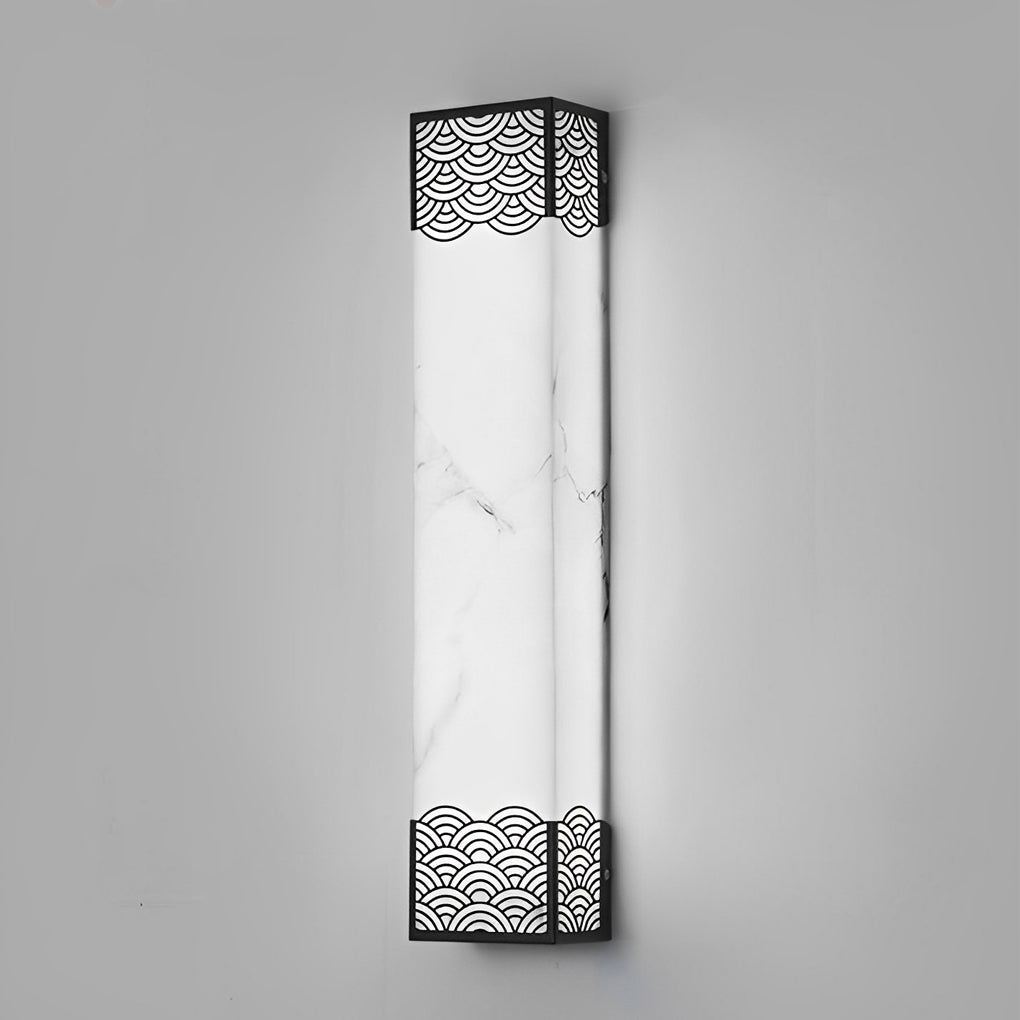 Modern Rectangular Resin LED Outdoor Wall Light - Waterproof