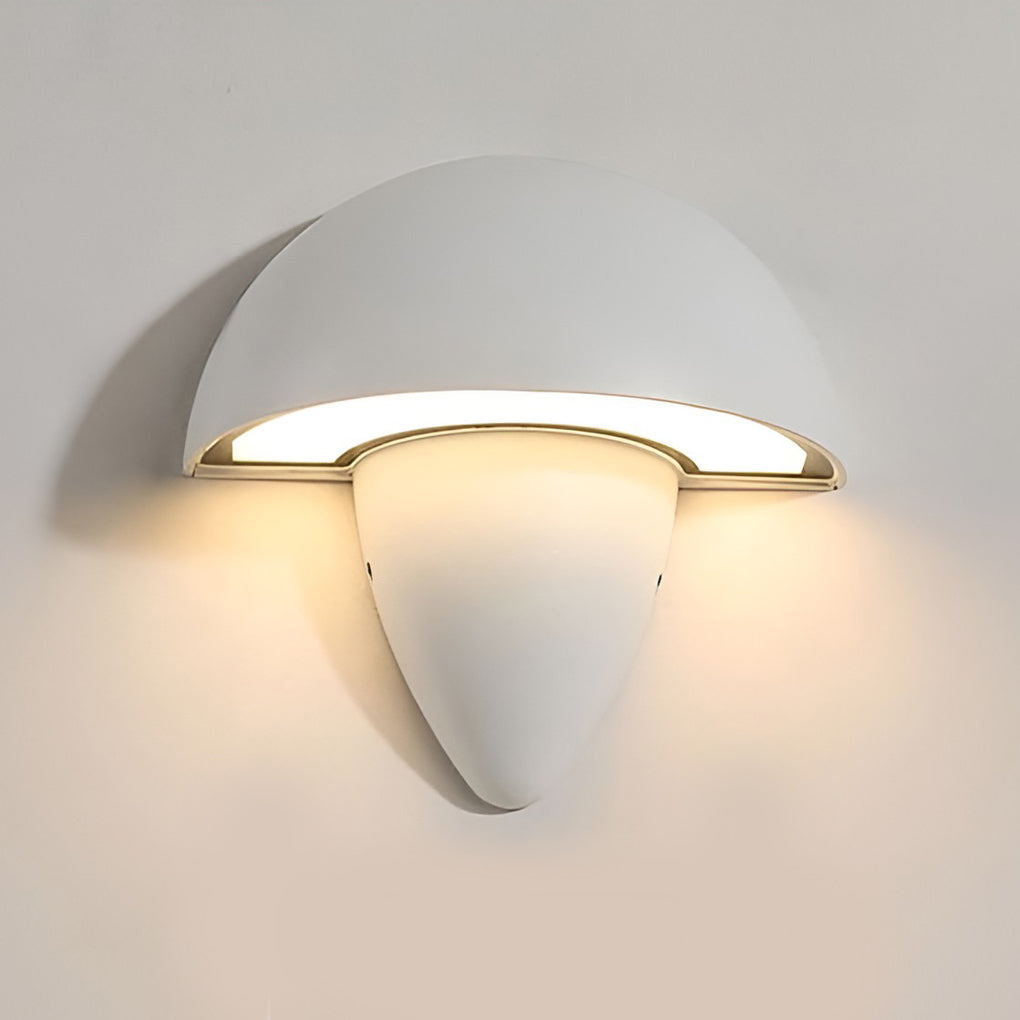 Mushroom Modern Outdoor Wall Light | Waterproof Aluminum LED Sconce