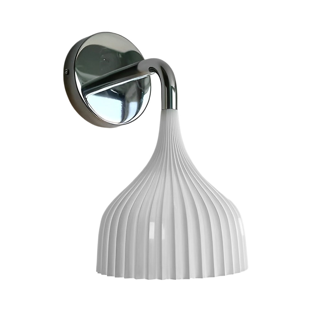 Modern Pleated Wall Sconce with Iron Frame and Soft Diffused Light