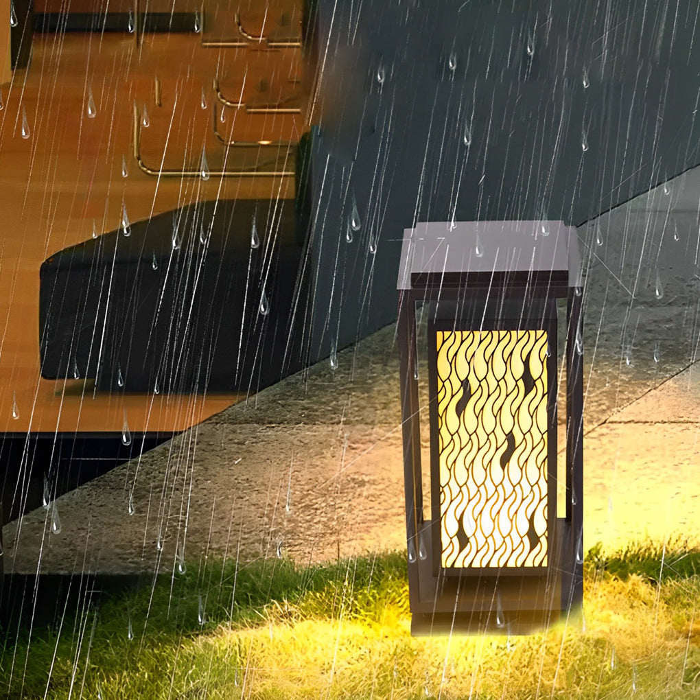 Modern Black LED Outdoor Pathway Light - Waterproof Landscape Lamp