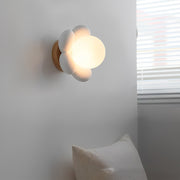 Flower Wall Sconce Modern Wood Glass Nordic Bedroom Lighting