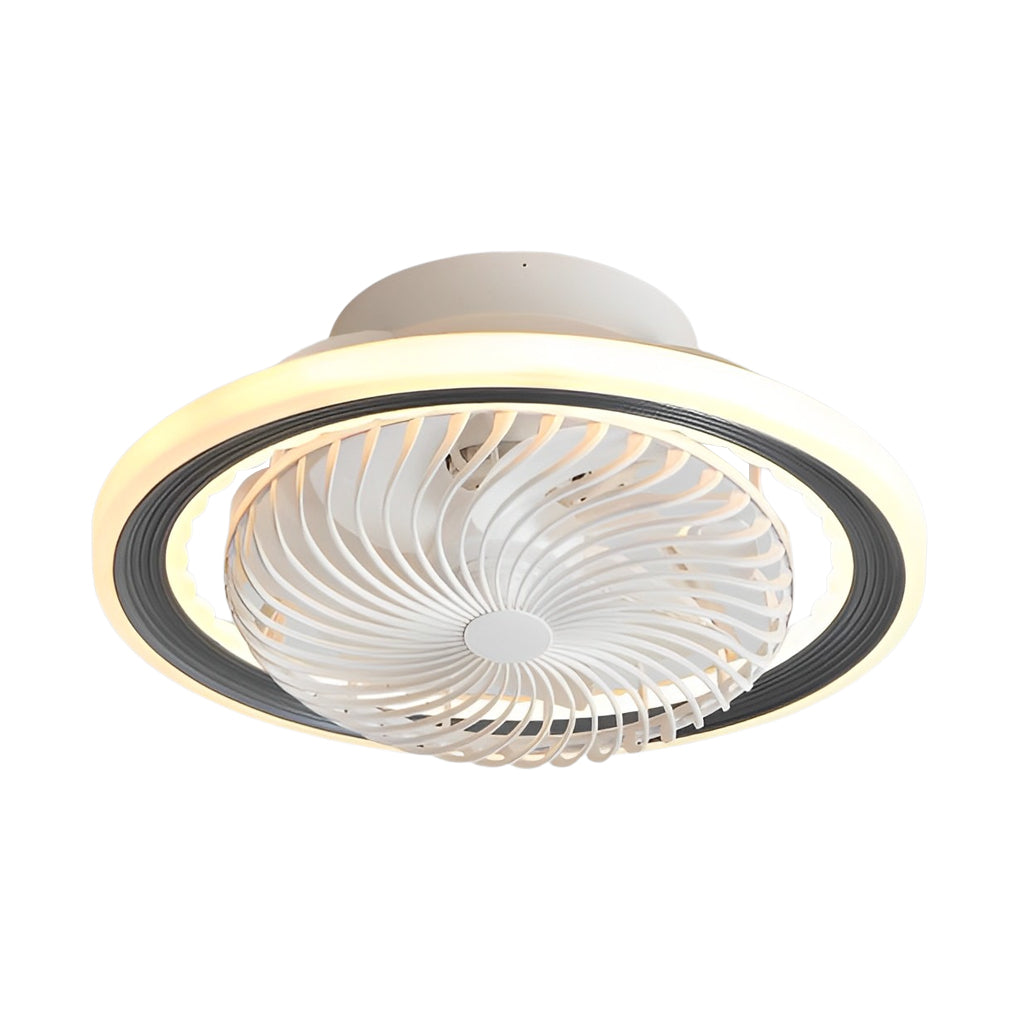 Modern Bladeless Ceiling Fan Light with Dimmable LED