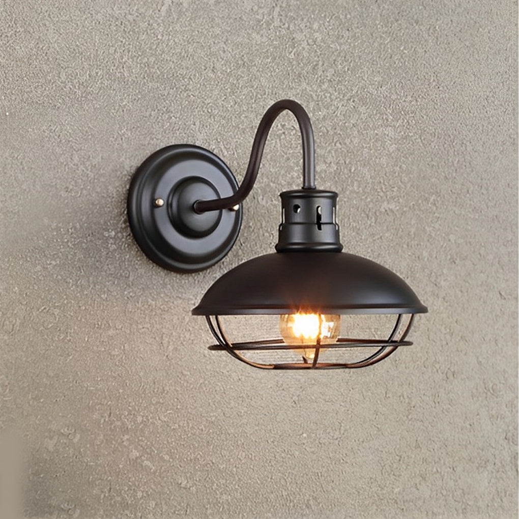 Retro Iron LED Waterproof Outdoor Wall Light - Modern Industrial