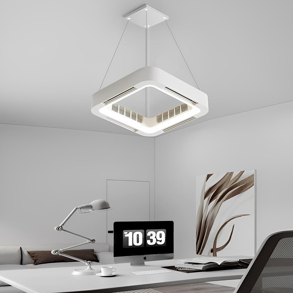 Modern Bladeless Ceiling Fan with LED Light & Remote Control