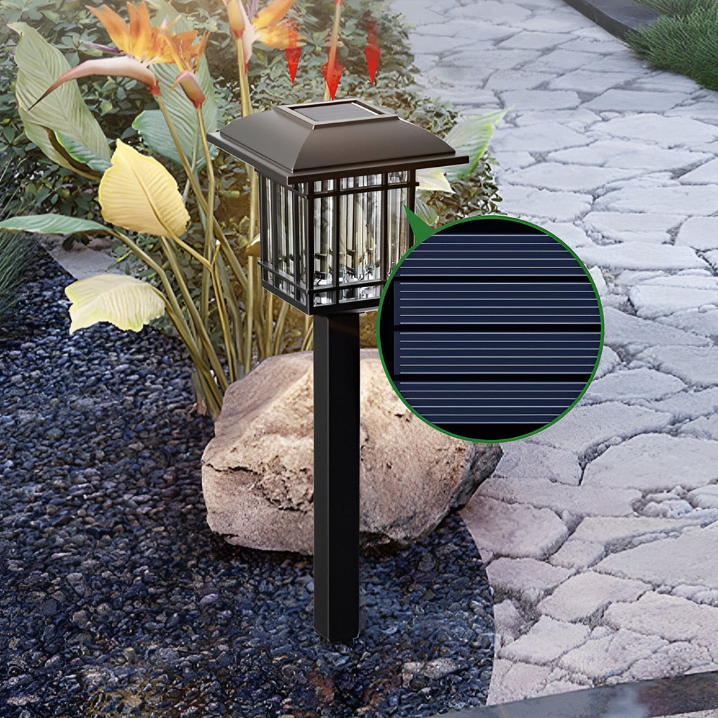 Modern Solar Square Lawn Light Set - Waterproof Outdoor Lighting