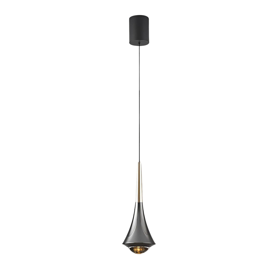 Adjustable Modern LED Pendant Light with Aluminum & Glass Shade
