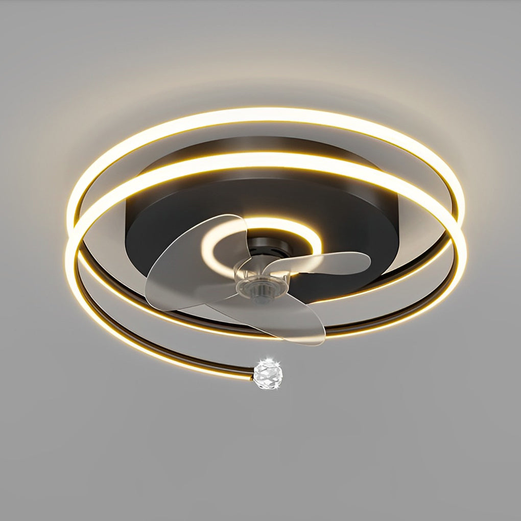 Modern Bladeless LED Ceiling Fan Light with Silent Operation