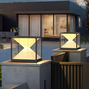 Modern Solar Fence Post Light – Hourglass LED Outdoor Pillar