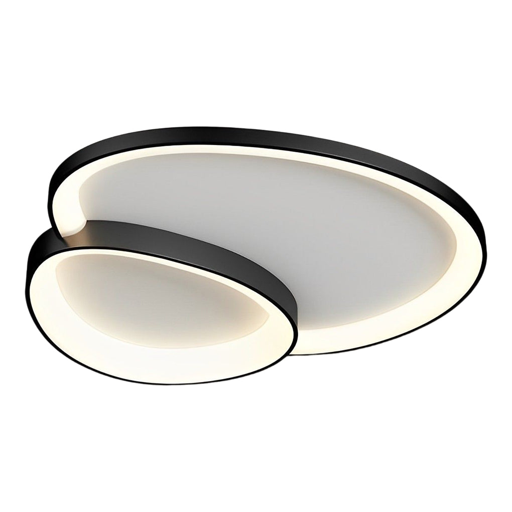 Geometric Line LED Flush Mount Ceiling Light with 3-Step Dimming
