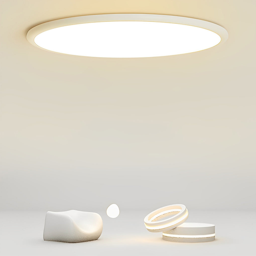 16" Modern LED Geometric Circle Flush Mount Ceiling Light