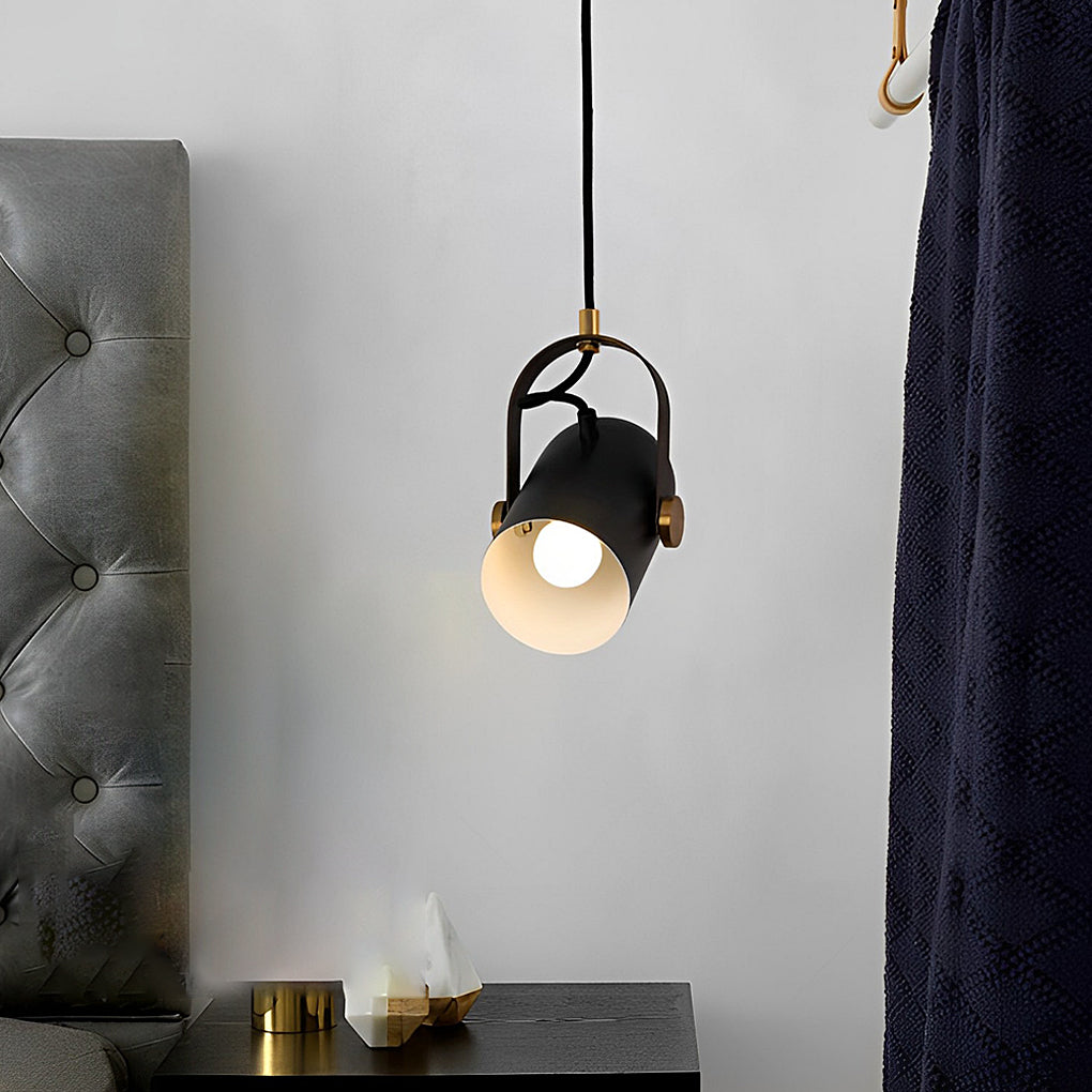 Adjustable Industrial Pendant Light - Black Aluminum Alloy