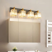 Crystal Square Wall Sconce - Modern Electroplated Metal Fixture