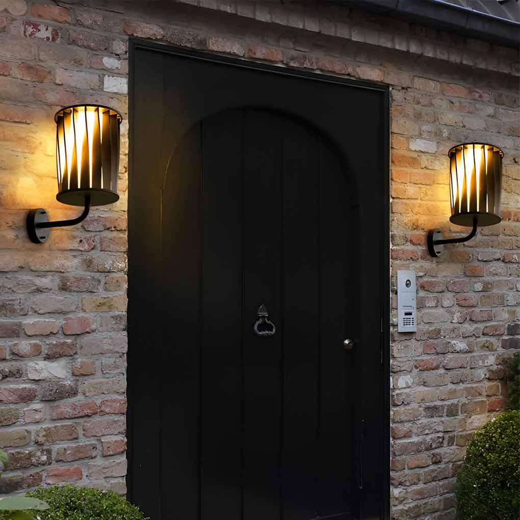 Modern Twisted Aluminum Outdoor Wall Lamp – Waterproof LED Light