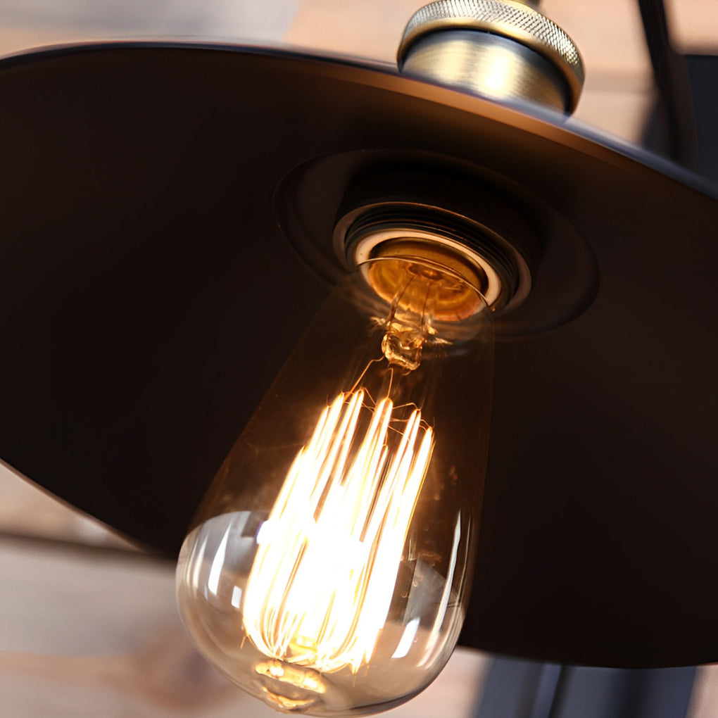 Adjustable Black Industrial Wall Sconce with LED Light