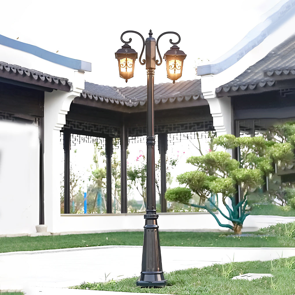 2-Light Outdoor Waterproof Retro European Street Light