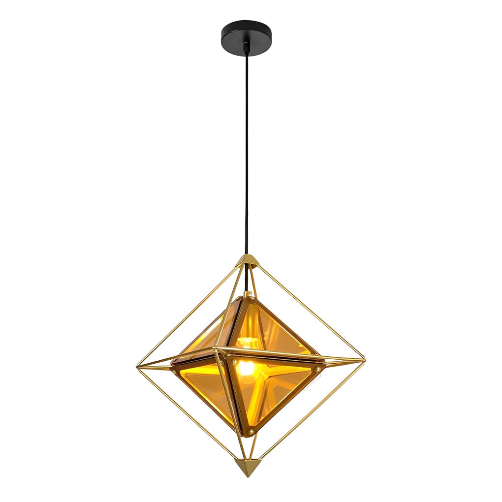 Geometric Glass Pendant Light Modern Minimalist Island Lighting