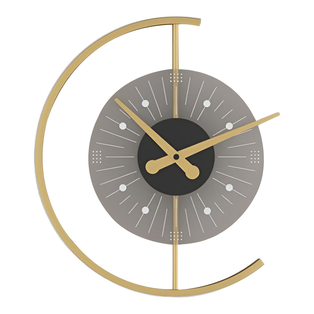 Modern Clock-Shaped LED Wall Sconce - Aluminum & Iron Finish