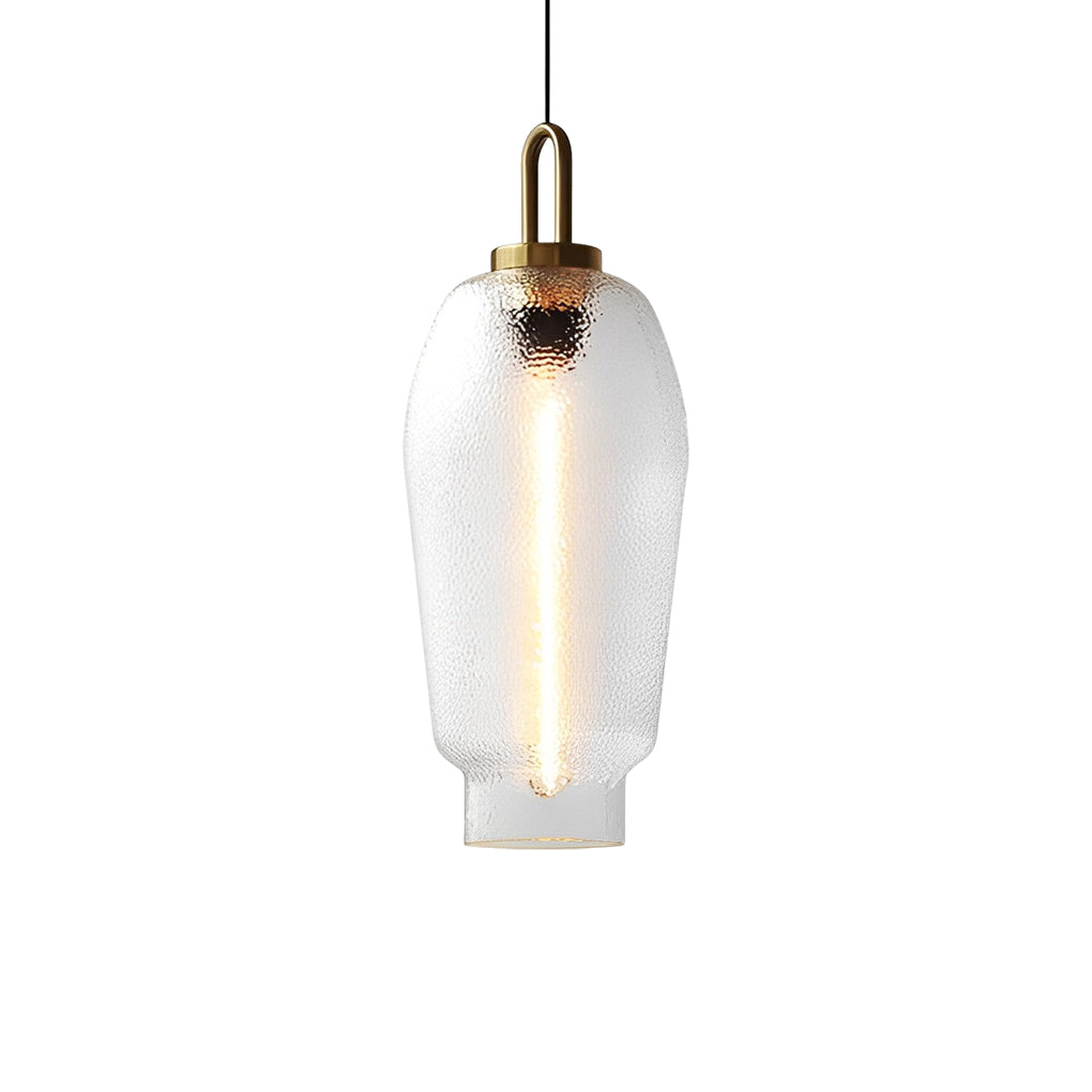 Glass Jar Modern Pendant Light with Copper Finish