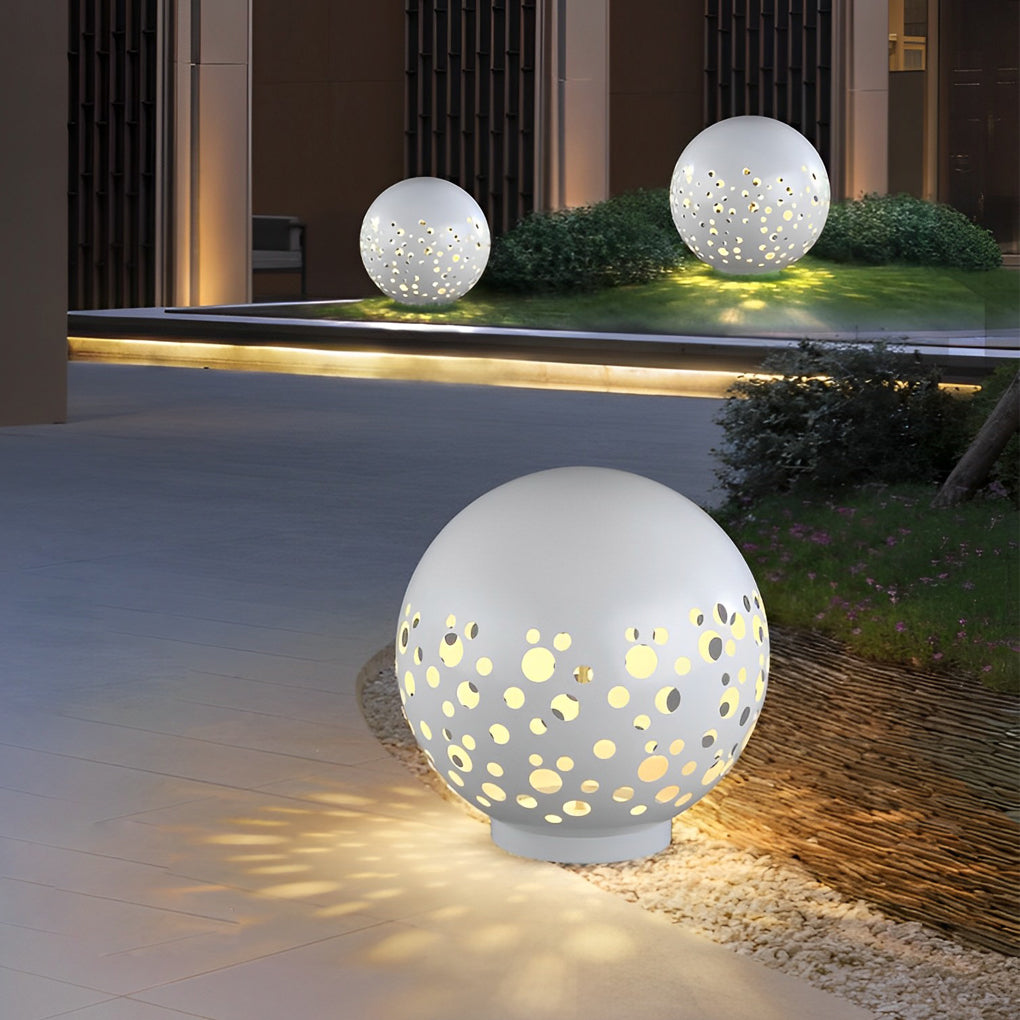 Modern White Steel Outdoor Post Light - IP65 Waterproof Lawn Lantern