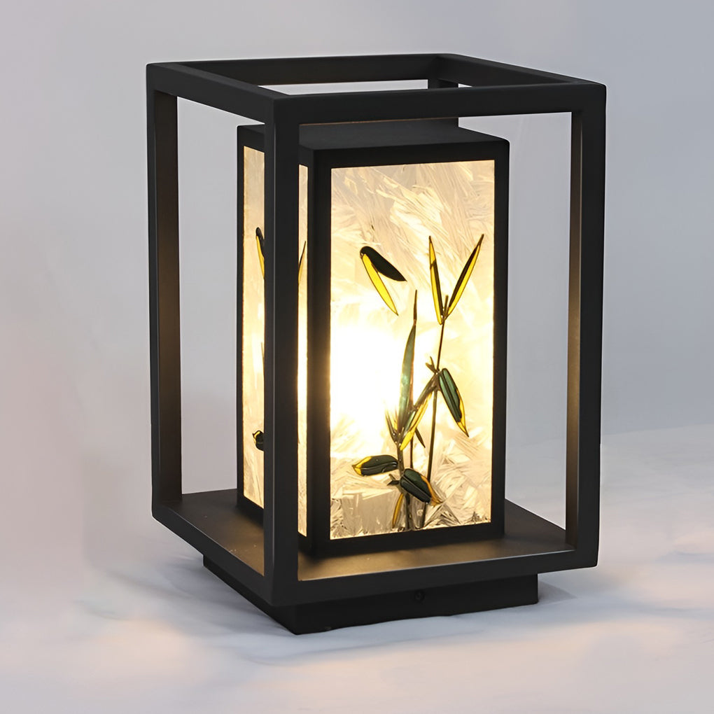Artistic Solar LED Pathway Lights with Landscape Pattern Design