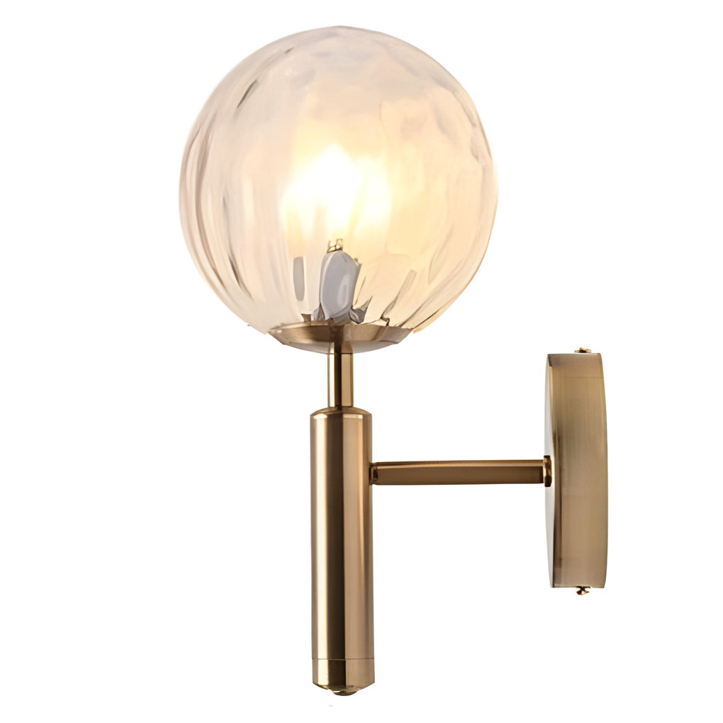 Modern Glass Ball Wall Sconce with LED Light – Nordic Style