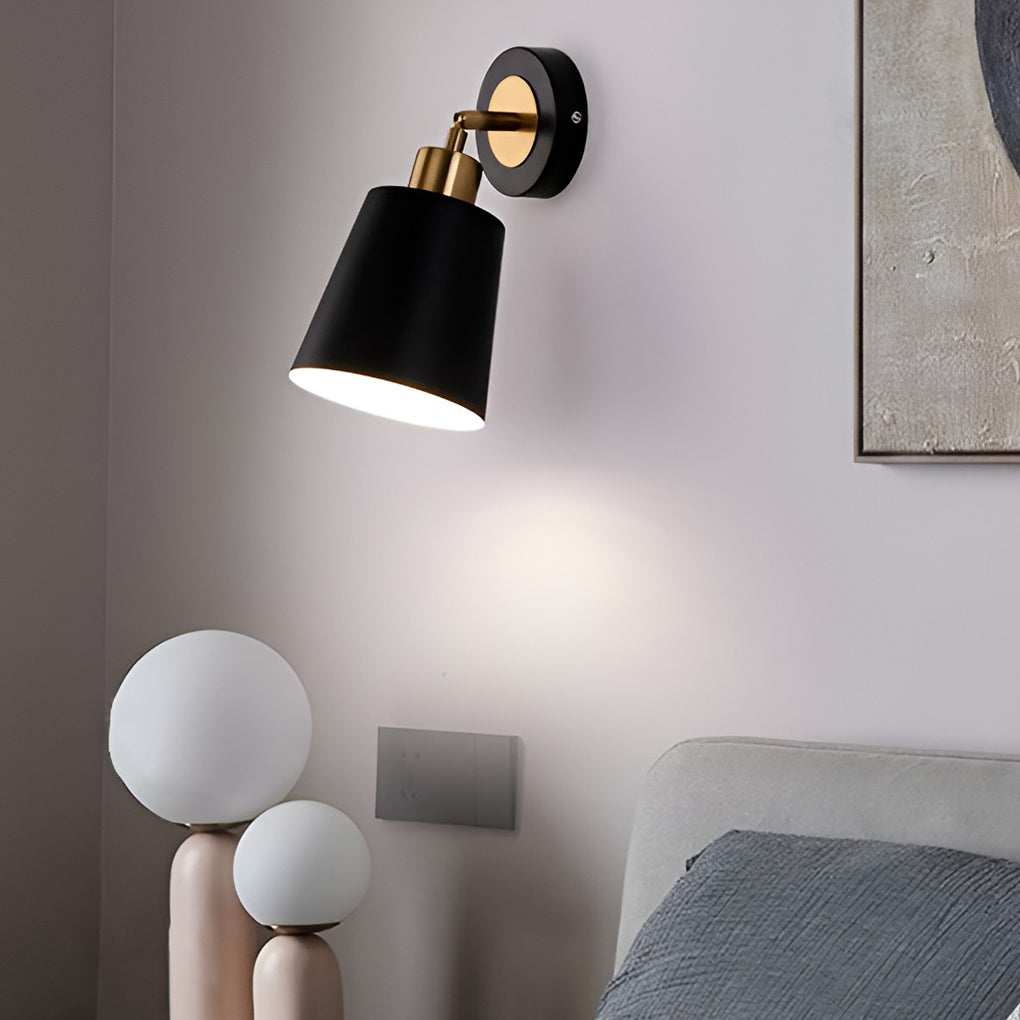 Adjustable Black & Gold Wall Sconce with 3-Step Dimming