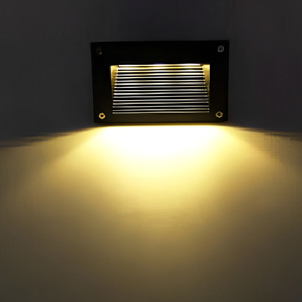 Recessed LED Step Light 3W Aluminum Outdoor Wall Mount Modern