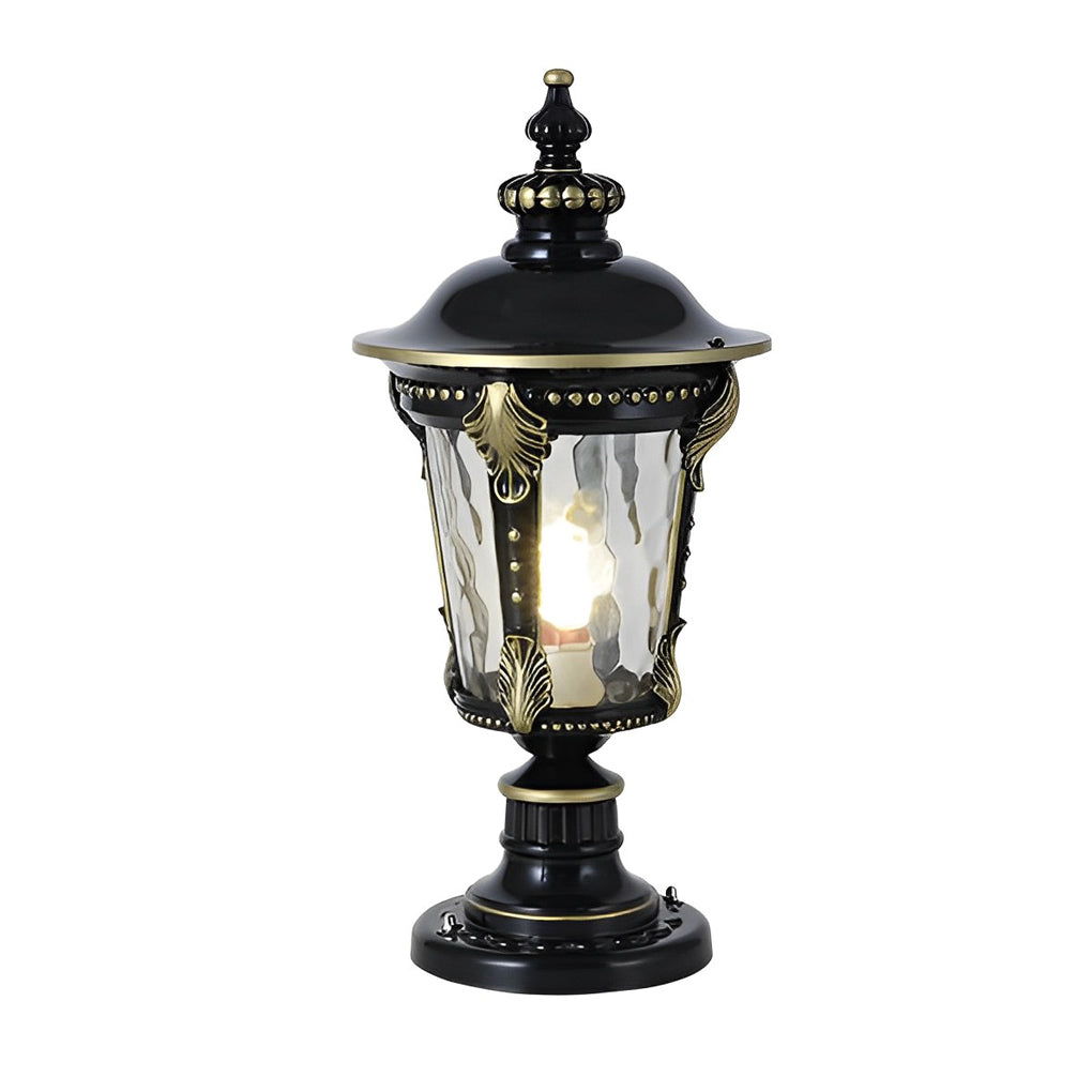 Modern Retro Solar Fence Post Light - Dual Power Aluminum Glass