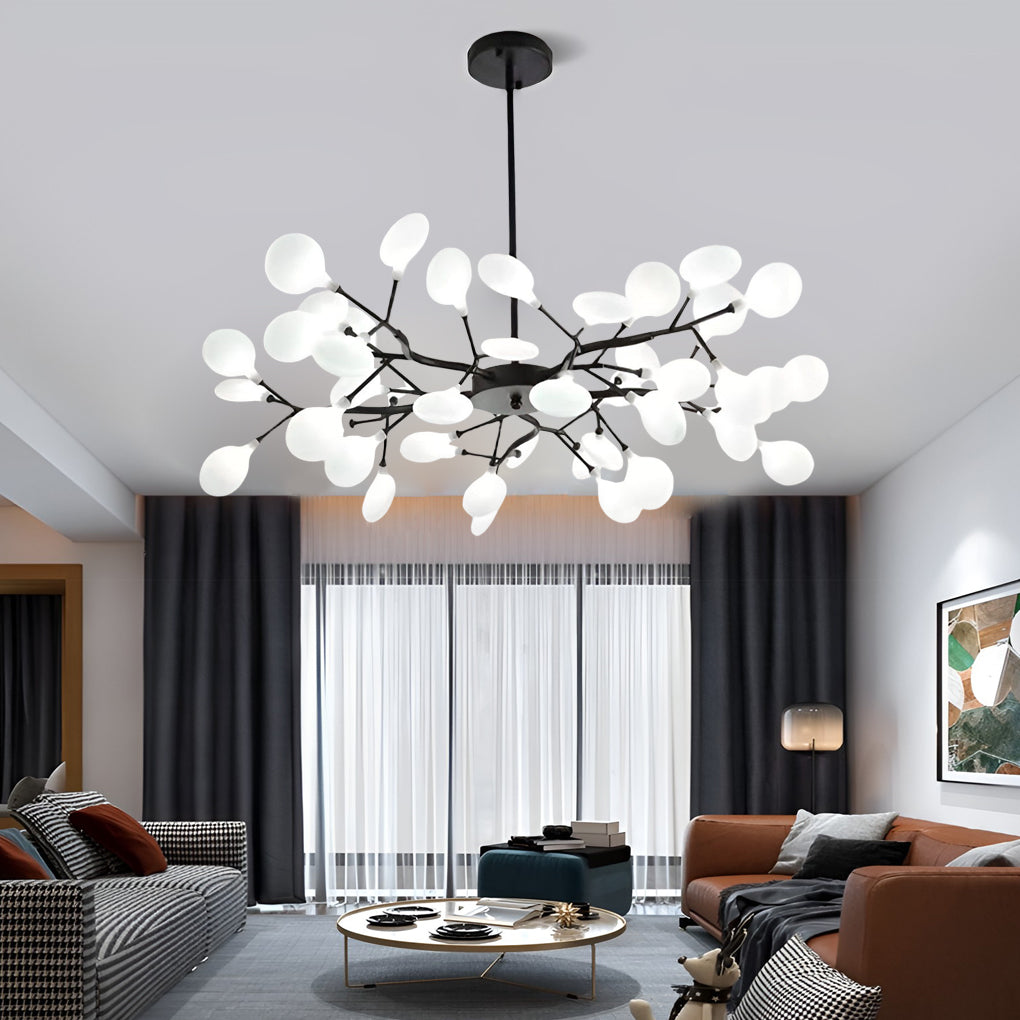 Branch Design Modern Chandelier with Acrylic Shades