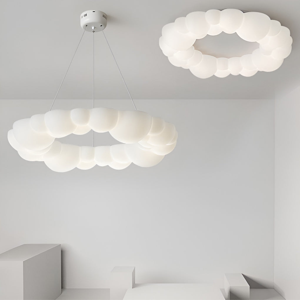 Cloud Shaped LED Ceiling Light with Stepless Dimming & Remote Control