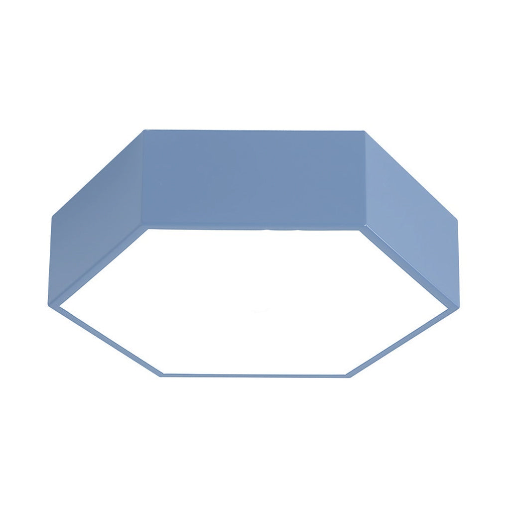 Geometric LED Flush Mount Ceiling Light with Wireless Control