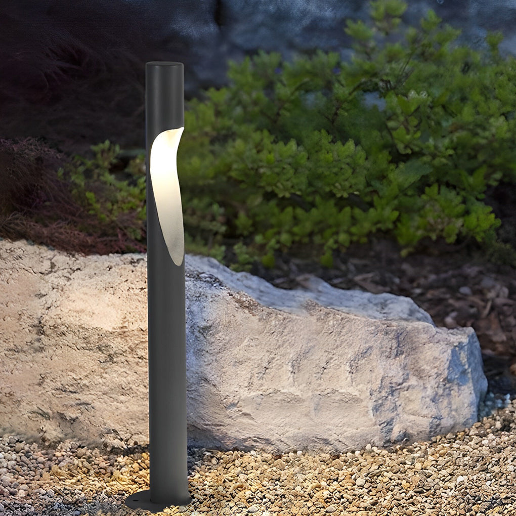 Modern Gray Stainless Steel LED Pathway Light for Outdoor Landscape
