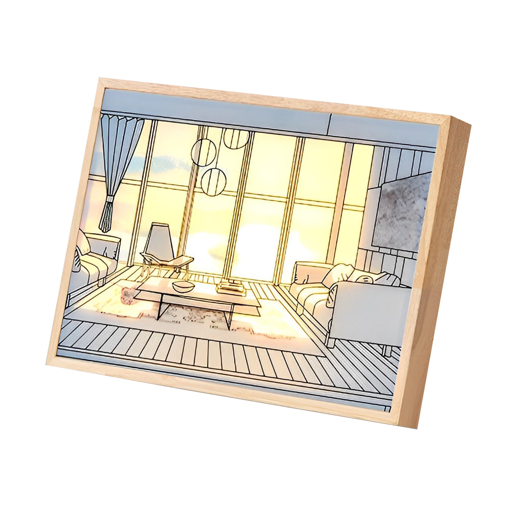 Dimmable LED Sunshine Painting Night Light with Touch Control