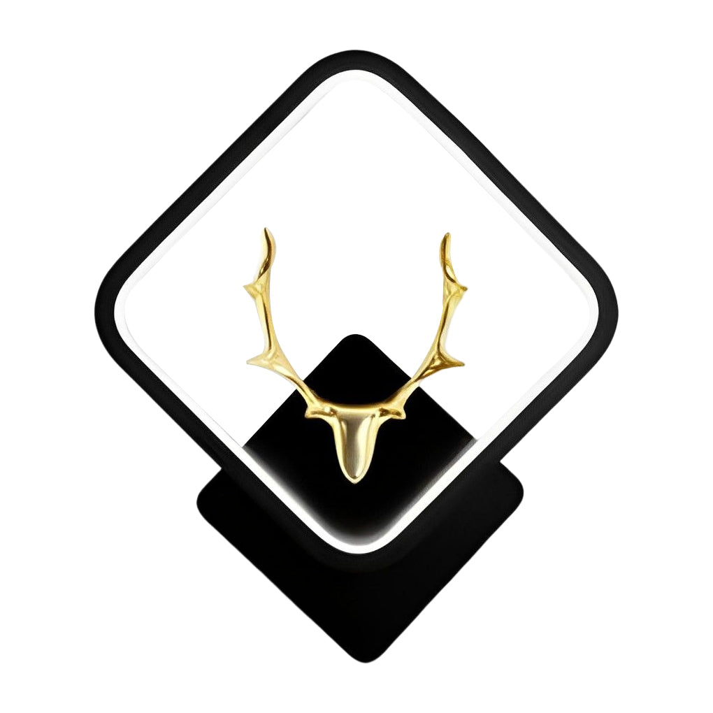 Modern Antler Wall Sconce LED Bedside Lamp Iron Aluminum