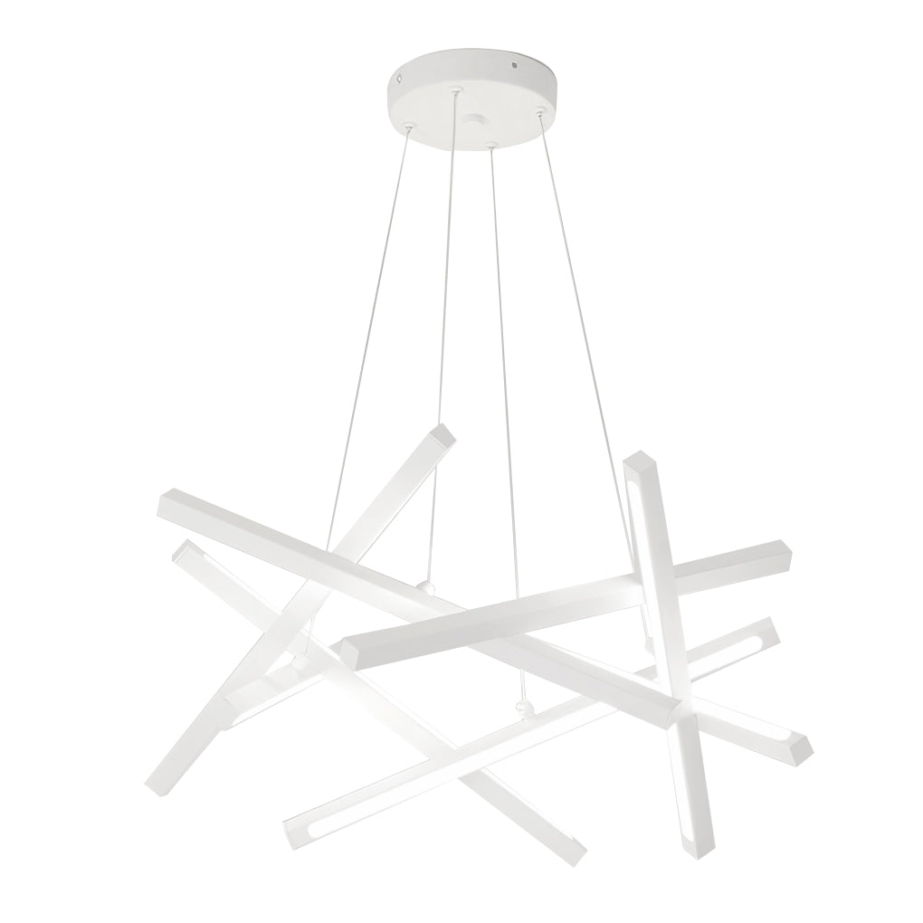 8-Light Modern Sputnik Chandelier with LED Ambient Lighting