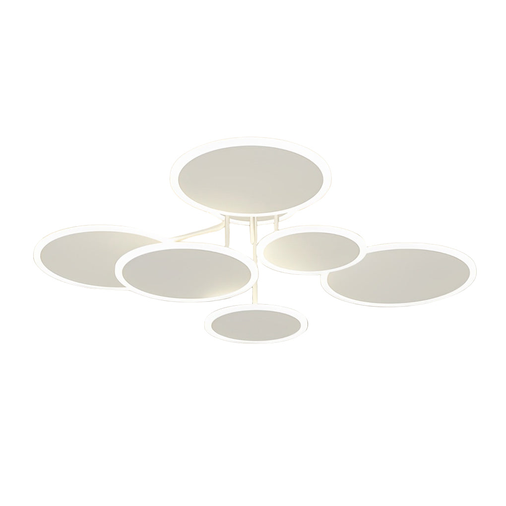 Nordic Round LED Ceiling Light - Matte White Three-Step Dimming