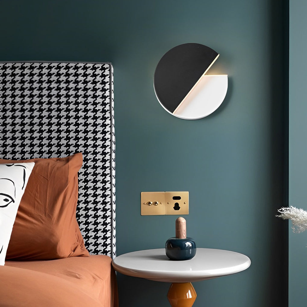 Rotatable LED Wall Sconce Modern Black Minimalist Adjustable Lighting