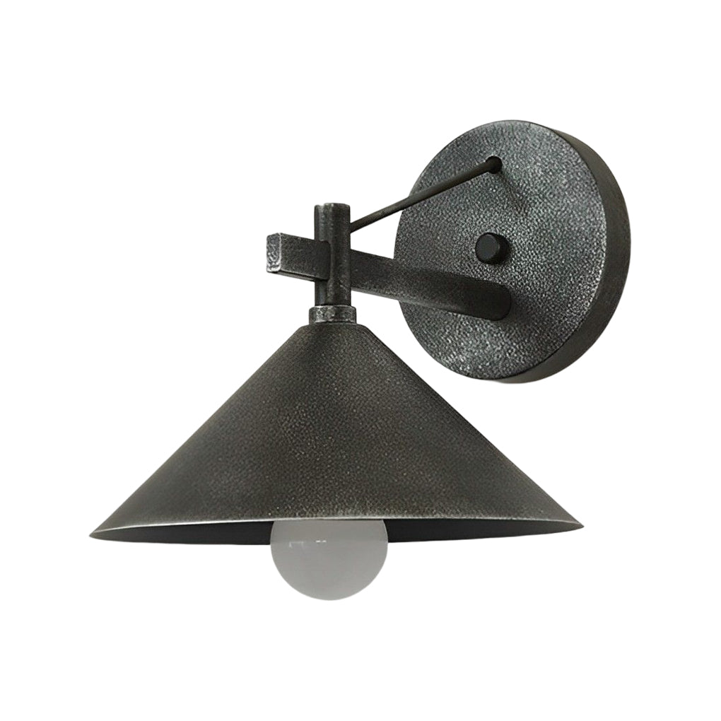 Industrial Conical Outdoor Wall Sconce - Waterproof Metal Lighting