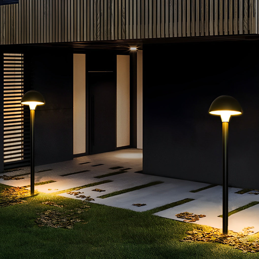 Modern Mushroom Outdoor LED Lawn Lamp - Aluminum & Acrylic