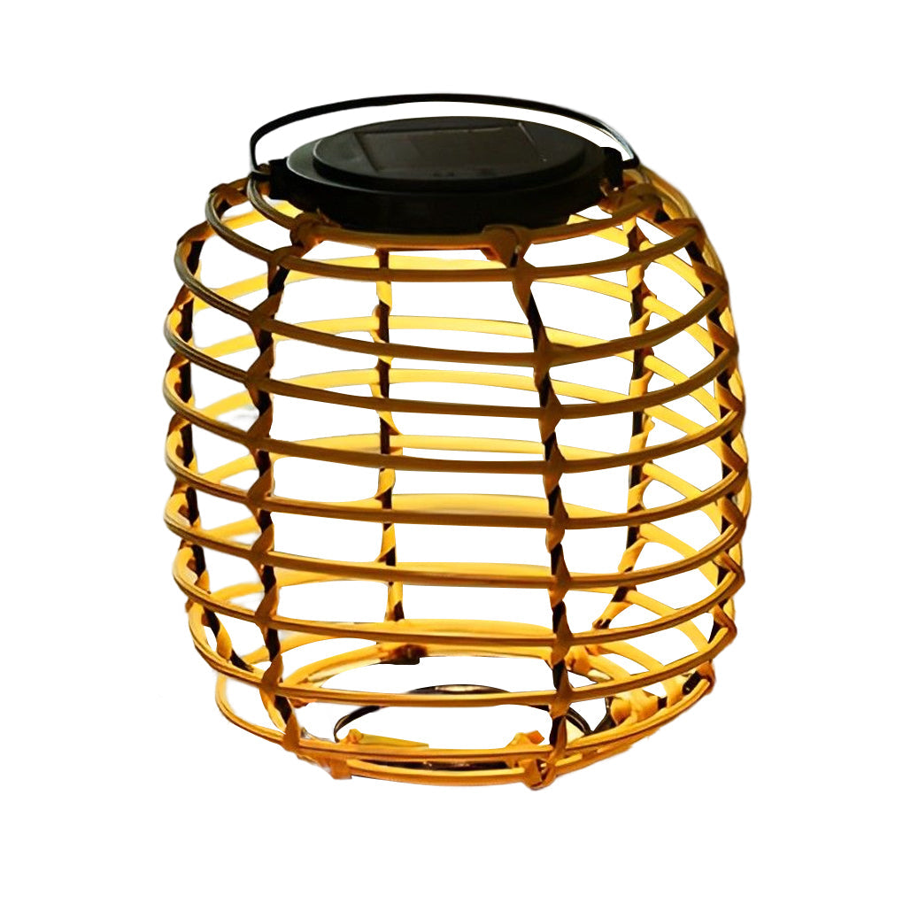 Rattan Solar Lantern Waterproof LED Garden Lawn Light