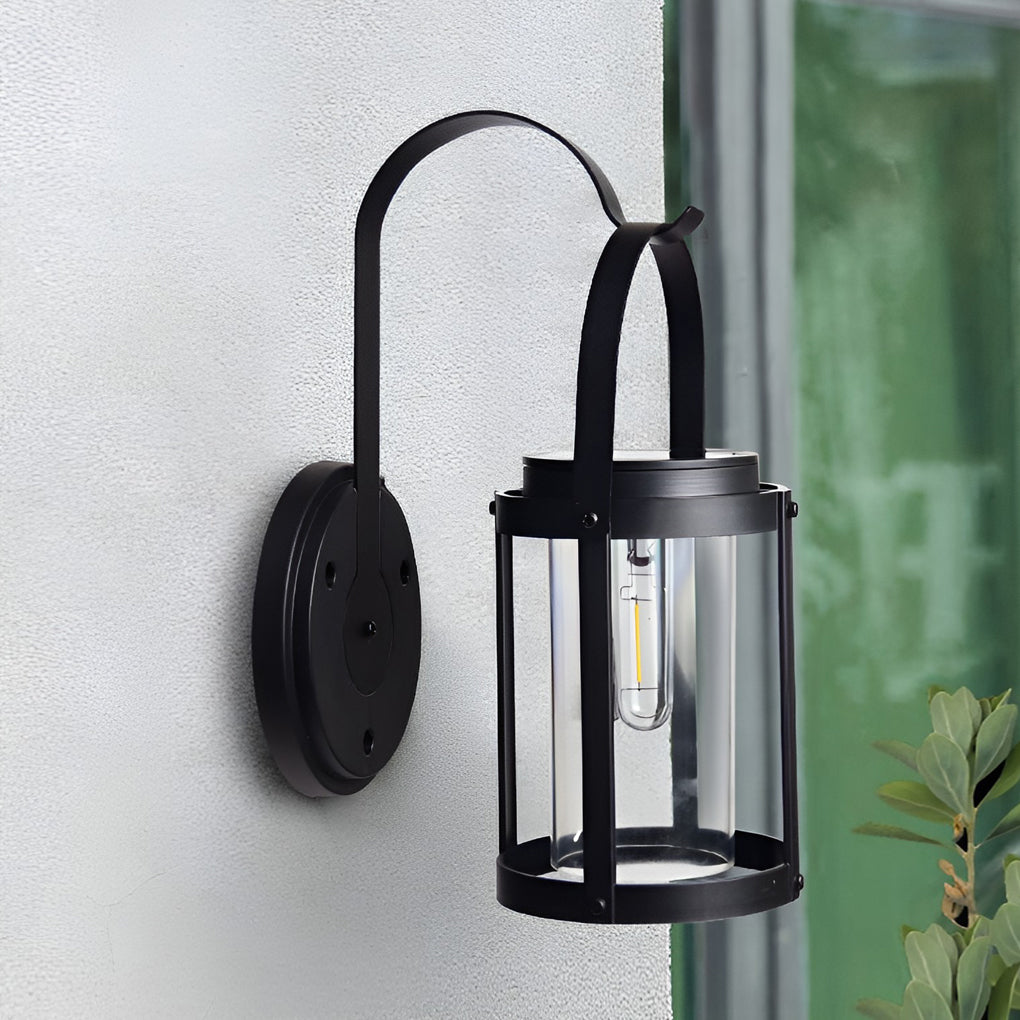 Solar LED Lantern Wall Sconce - Waterproof Outdoor Lighting