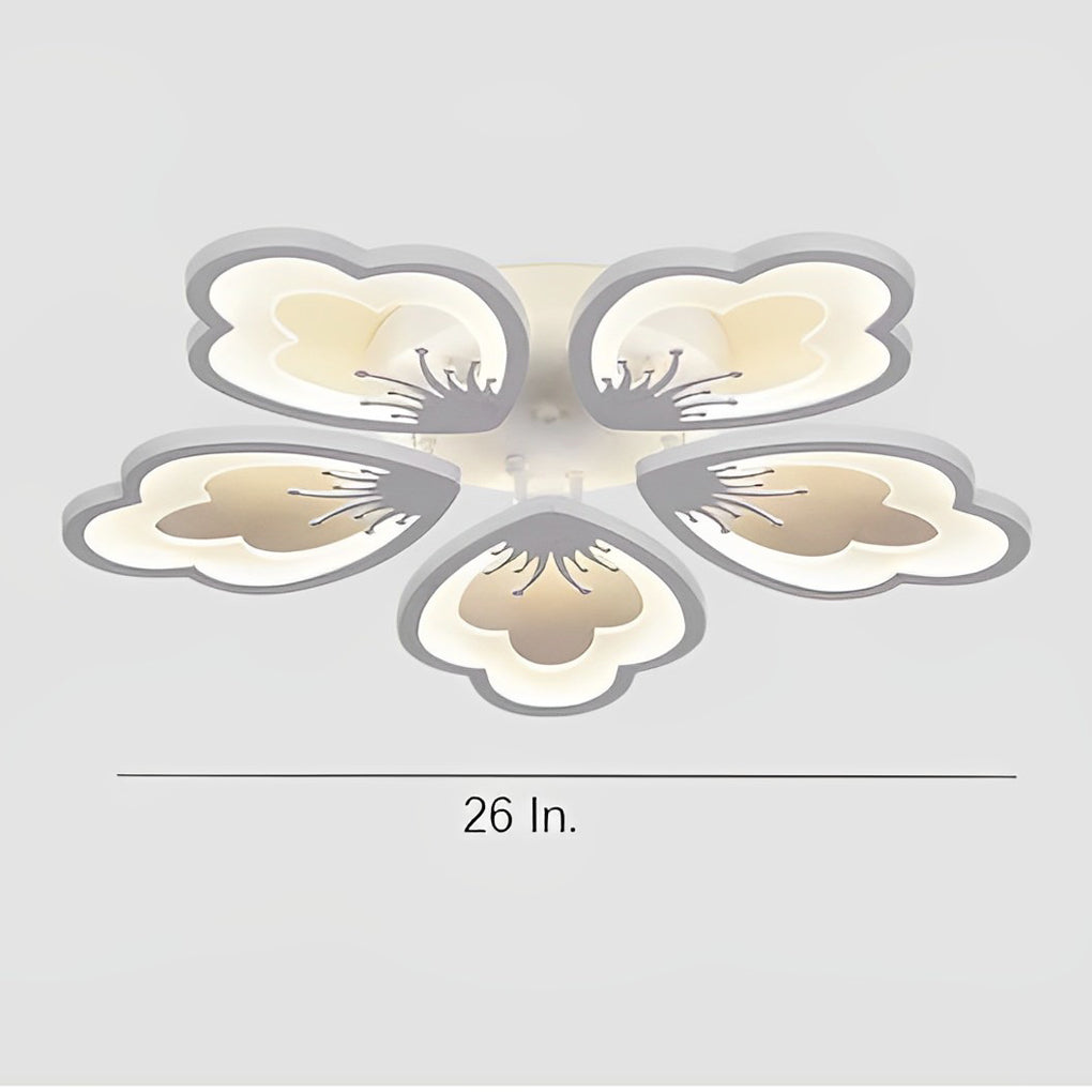 Flower Shaped Dimmable LED Flush Mount Ceiling Light