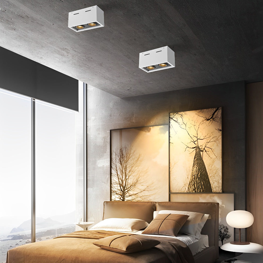 Adjustable LED Spotlight – Modern Aluminum Surface Mount, 2 Lights
