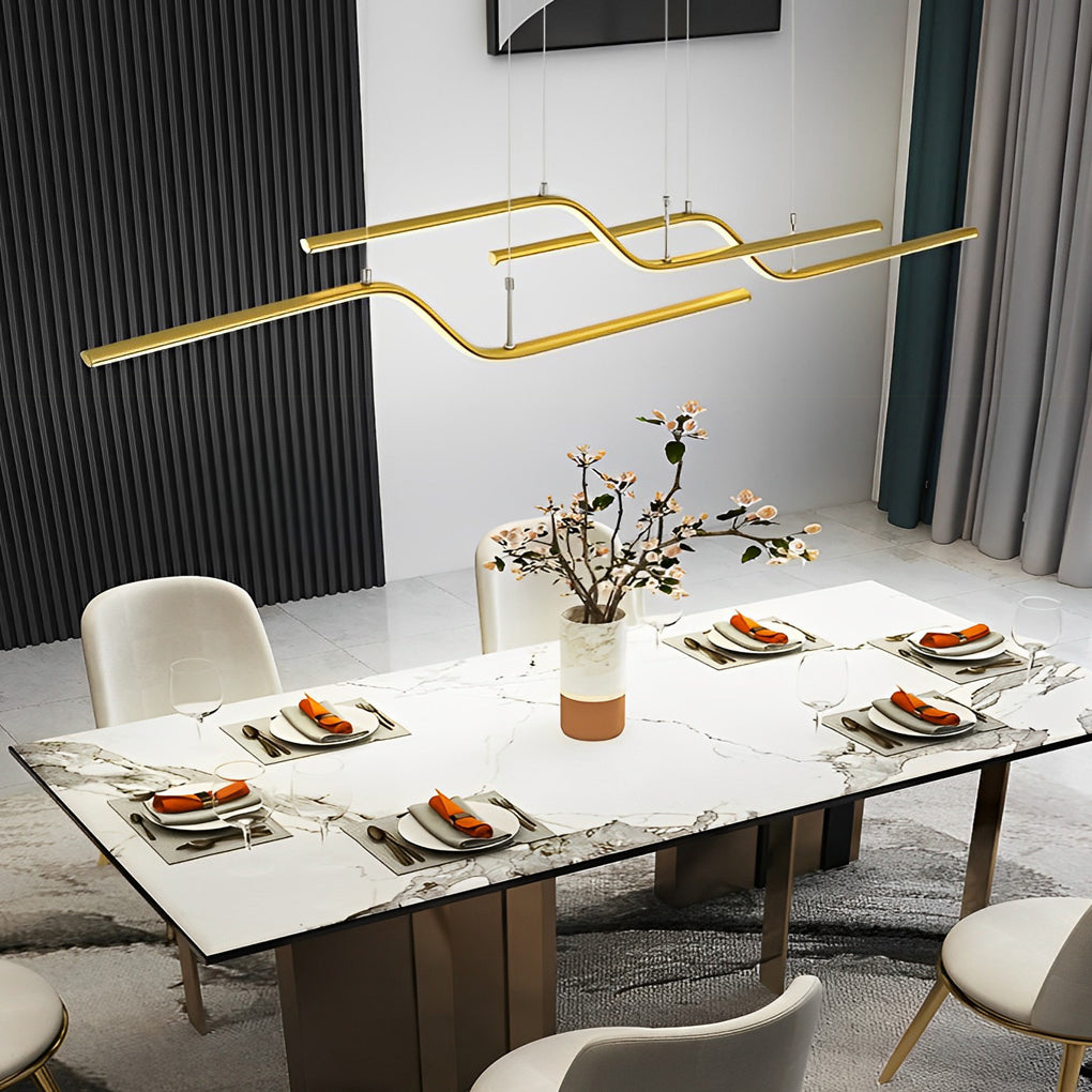 Modern Z-Line Dimmable LED Pendant Light with Remote Control